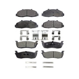 Front Rear Ceramic Brake Pads Kit For Ford F-150 Heritage Lincoln Blackwood KTC-100359