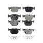 Front Rear Ceramic Brake Pads Kit For BMW X5 740iL Land Rover Range 740i M5 KTC-100360