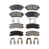 Front Rear Ceramic Brake Pads Kit For Buick Chevrolet Impala LeSabre Century Pontiac Cadillac DeVille Grand Prix Venture Monte Carlo Park Avenue Regal Bonneville Oldsmobile Montana Intrigue Eldorado Aurora Seville Trans Sport Riviera KTC-100364