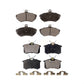Front Rear Ceramic Brake Pads Kit For 1999-2002 Volkswagen Cabrio KTC-100370