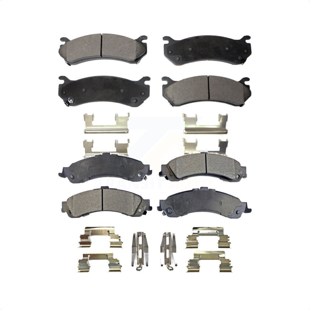 Front Rear Ceramic Brake Pads Kit For Chevrolet Silverado 1500 GMC Tahoe Sierra Suburban Yukon Avalanche XL Cadillac Escalade ESV EXT KTC-100393