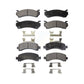 Front Rear Ceramic Brake Pads Kit For 2003-2005 Chevrolet Express 2500 GMC Savana KTC-100394