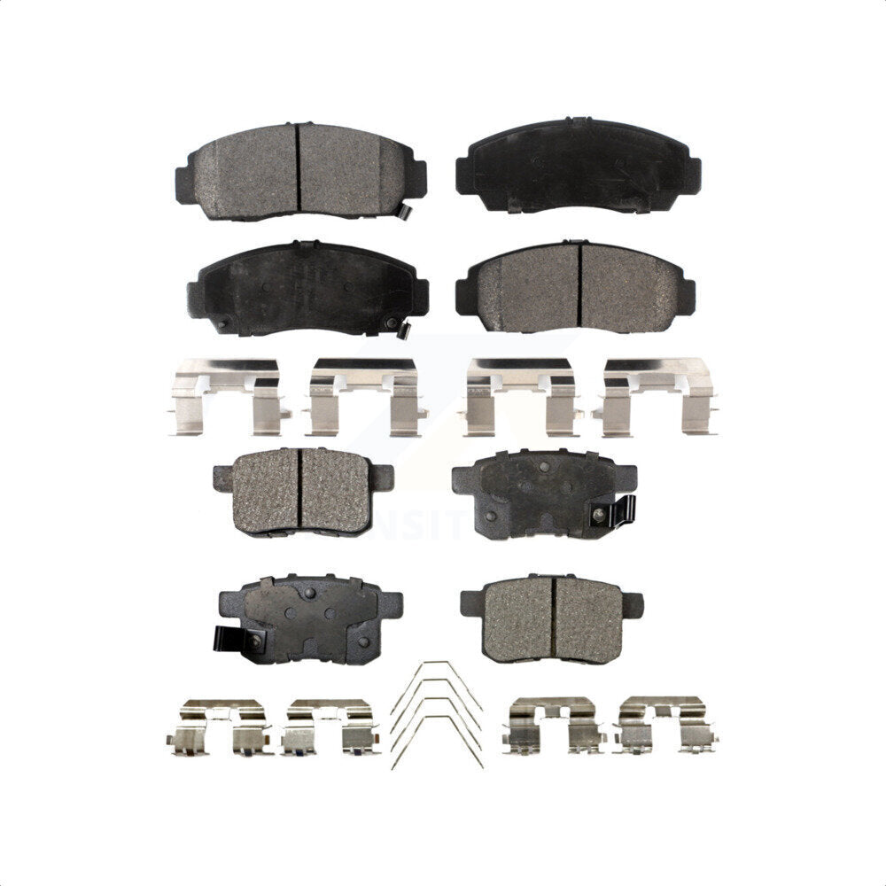 Front Rear Ceramic Brake Pads Kit For Honda Accord Acura TSX KTC-100396