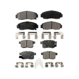 Front Rear Ceramic Brake Pads Kit For Honda Accord Acura TSX KTC-100396