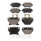 Front Rear Ceramic Brake Pads Kit For 2000 Toyota Celica GT KTC-100411