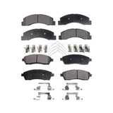 Front Rear Ceramic Brake Pads Kit For Ford F-250 Super Duty F-350 Excursion KTC-100412