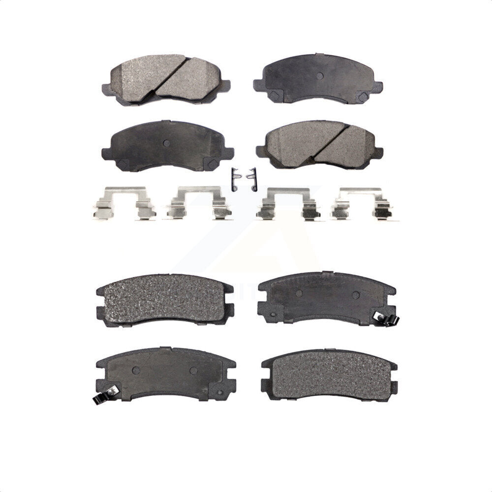 Front Rear Ceramic Brake Pads Kit For Mitsubishi Galant Eclipse Chrysler Sebring Dodge Stratus KTC-100443