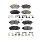 Front Rear Ceramic Brake Pads Kit For 2004-2010 Toyota Sienna KTC-100459