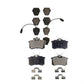 Front Rear Ceramic Brake Pads Kit For 2004 Audi A6 Quattro With 321mm Diameter Rotor KTC-100466
