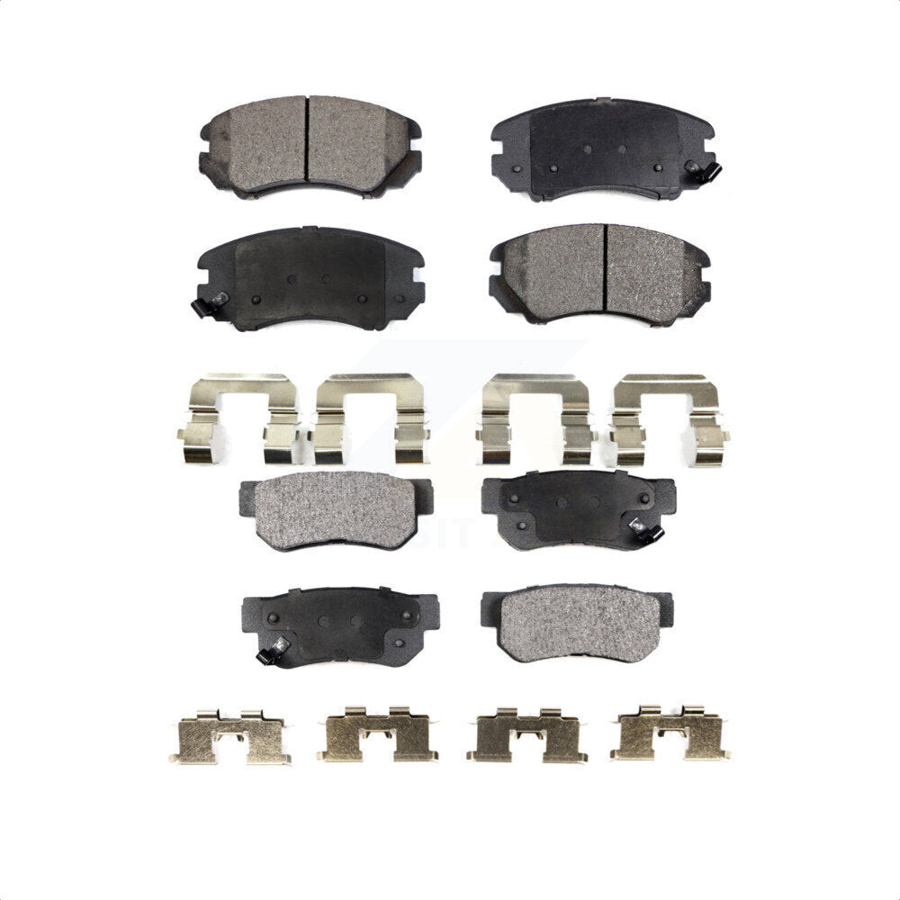 Front Rear Ceramic Brake Pads Kit For Hyundai Sonata Kia Elantra Optima Sportage Tucson Azera Magentis KTC-100484