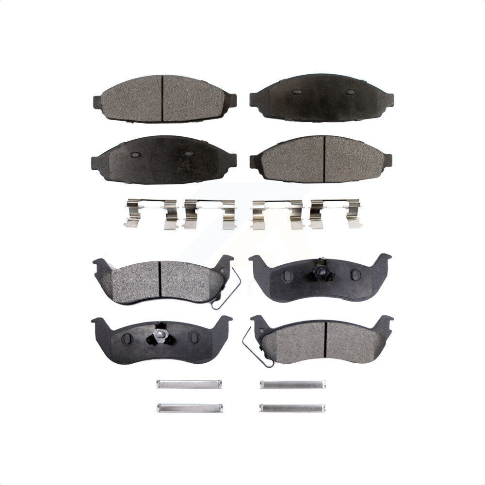 Front Rear Ceramic Brake Pads Kit For Ford Crown Victoria Mercury Grand Marquis Lincoln Town Car Marauder KTC-100489