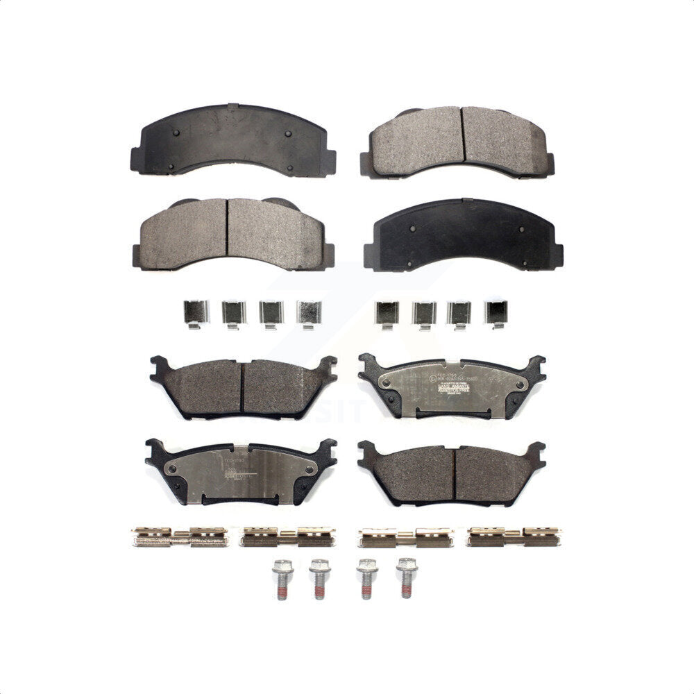 Front Rear Ceramic Brake Pads Kit For Ford F-150 Expedition Lincoln Navigator KTC-100518
