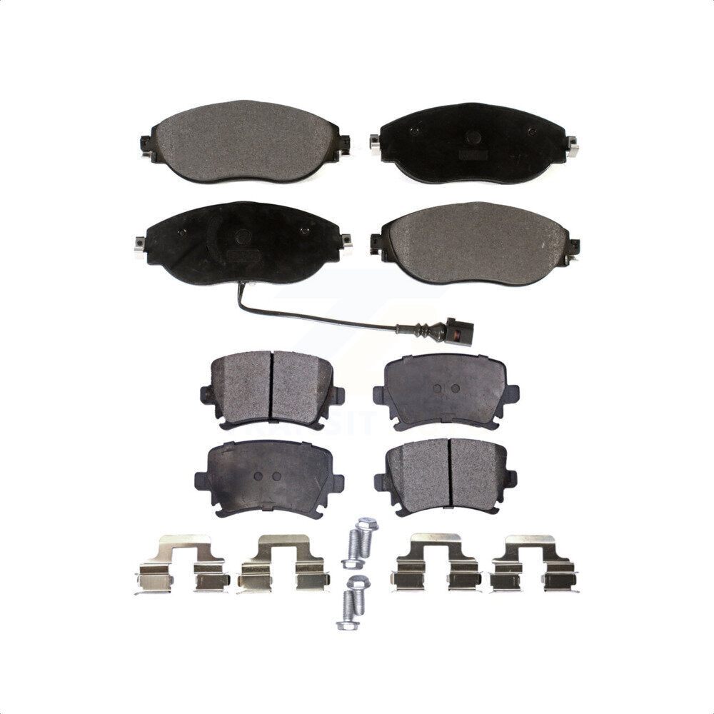 Front Rear Ceramic Brake Pads Kit For Volkswagen GTI CC KTC-100519