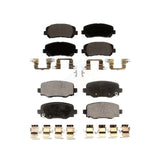 Front Rear Ceramic Brake Pads Kit For Jeep Cherokee Chrysler 200 KTC-100521