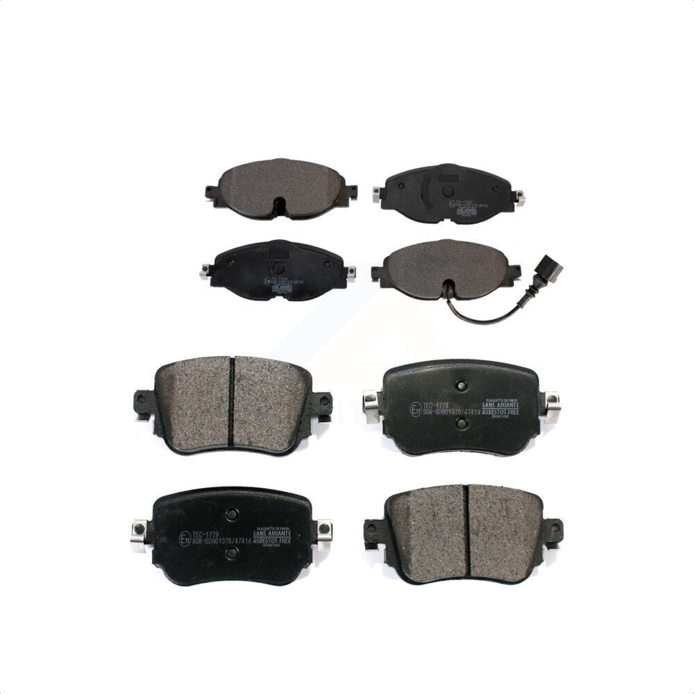 Front Rear Ceramic Brake Pads Kit For Volkswagen GTI Golf SportWagen Alltrack Passat KTC-100530