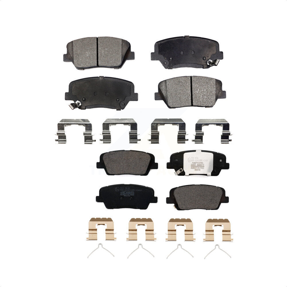 Front Rear Ceramic Brake Pads Kit For 2014-2015 Kia Sorento With Red Painted Calipers KTC-100551