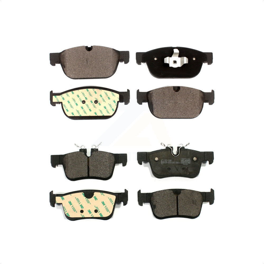 Front Rear Ceramic Brake Pads Kit For 2018-2019 Volvo XC60 With 345mm Diameter Rotor KTC-100557