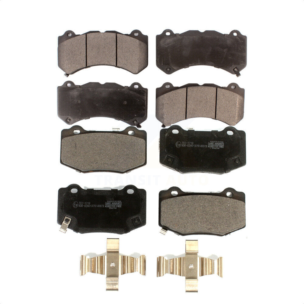 Front Rear Ceramic Brake Pads Kit For Chevrolet Corvette Cadillac ATS Camaro KTC-100576