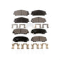 Front Rear Ceramic Brake Pads Kit For 2017-2023 Nissan TITAN KTC-100585