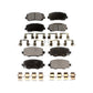 Front Rear Ceramic Brake Pads Kit For 2014-2017 Jeep Cherokee With Single Piston Caliper KTC-100587