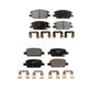Front Rear Ceramic Brake Pads Kit For 2016-2020 Chevrolet Malibu With Manual Parking KTC-100596