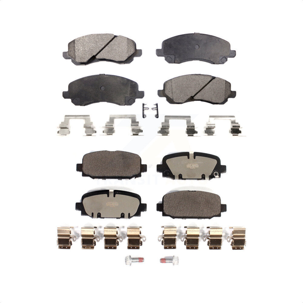 Front Rear Ceramic Brake Pads Kit For 2017 Jeep Compass With Code BR3 KTC-100617