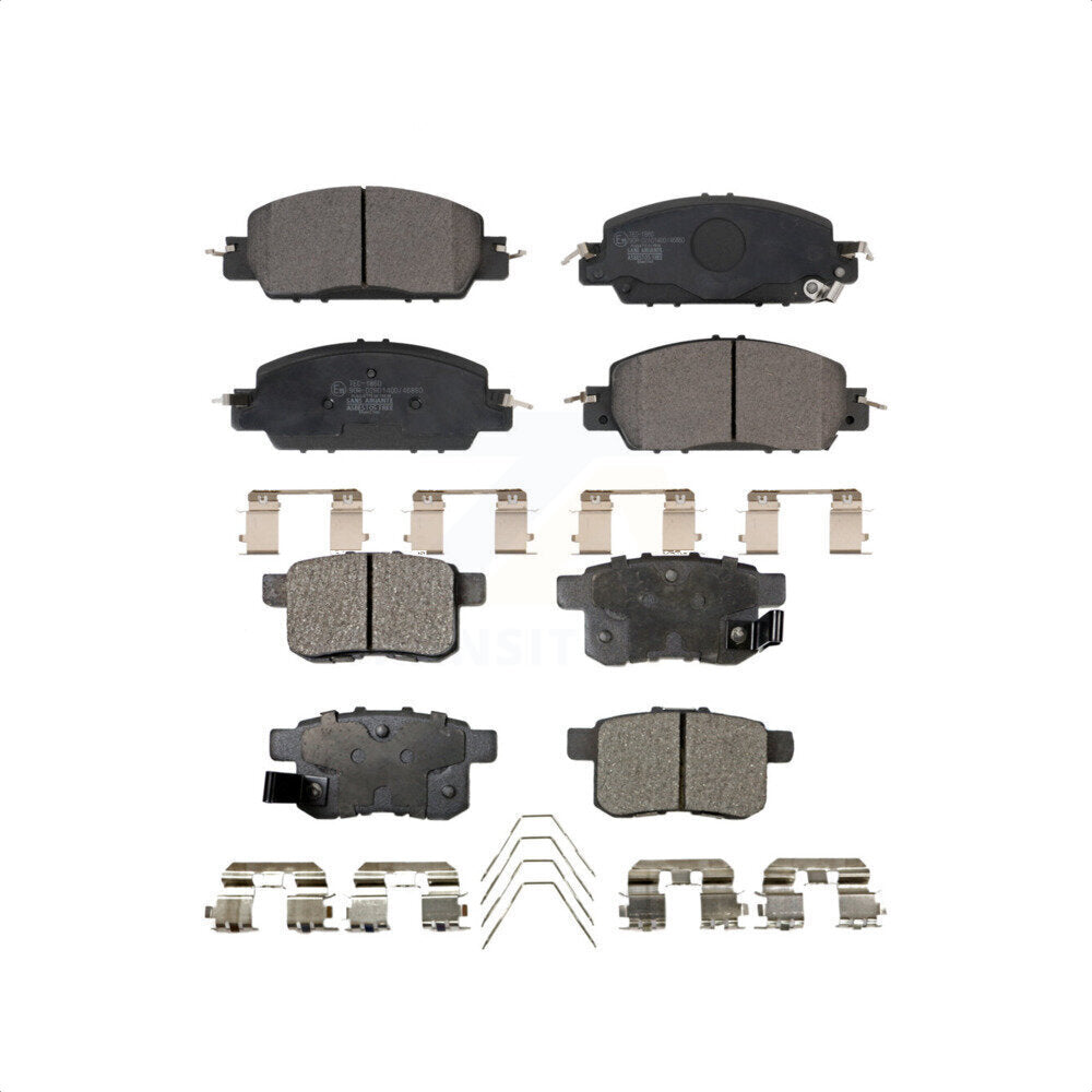 Front Rear Ceramic Brake Pads Kit For 2016-2017 Honda Accord LX-S KTC-100630