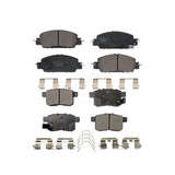 Front Rear Ceramic Brake Pads Kit For 2016-2017 Honda Accord LX-S KTC-100630