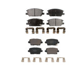 Front Rear Ceramic Brake Pads Kit For 2018-2019 Buick Regal Sportback AWD with 3.6L With 300mm Diameter Rotor KTC-100650