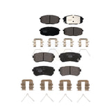 Front Rear Ceramic Brake Pads Kit For Hyundai Kona Kia Seltos KTC-100652
