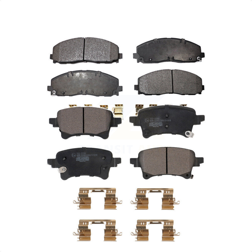 Front Rear Ceramic Brake Pads Kit For Jeep Gladiator Wrangler KTC-100653