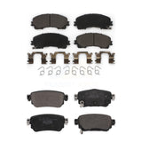 Front Rear Ceramic Brake Pads Kit For 2019 Nissan Rogue FULL HYBRID EV-GAS (FHEV) engine With Electric Parking KTC-100663