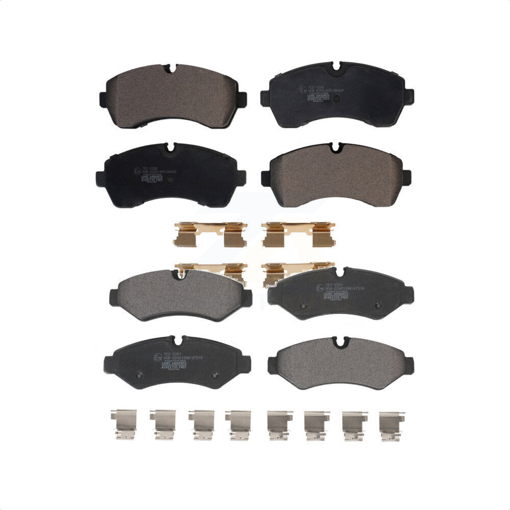Front Rear Ceramic Brake Pads Kit For Mercedes-Benz Sprinter 3500 2500 Freightliner 1500 3500XD KTC-100666