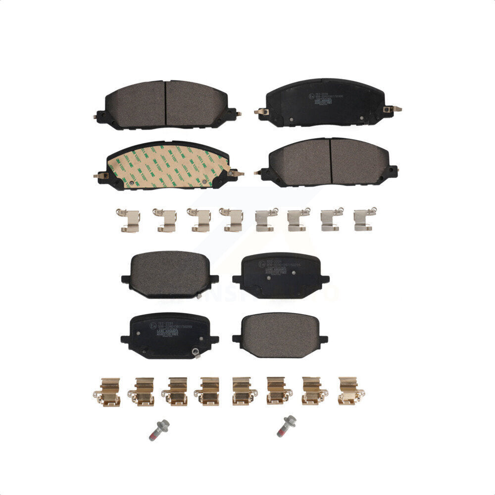 Front Rear Ceramic Brake Pads Kit For Lincoln Aviator Ford Police Interceptor Utility KTC-100679