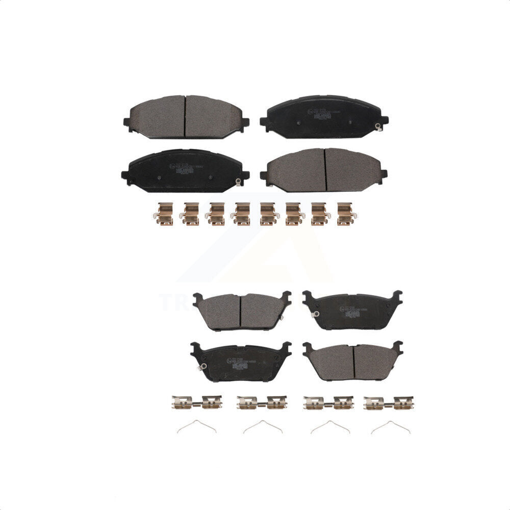 Front Rear Ceramic Brake Pads Kit For Ram 1500 Jeep Wagoneer KTC-100695