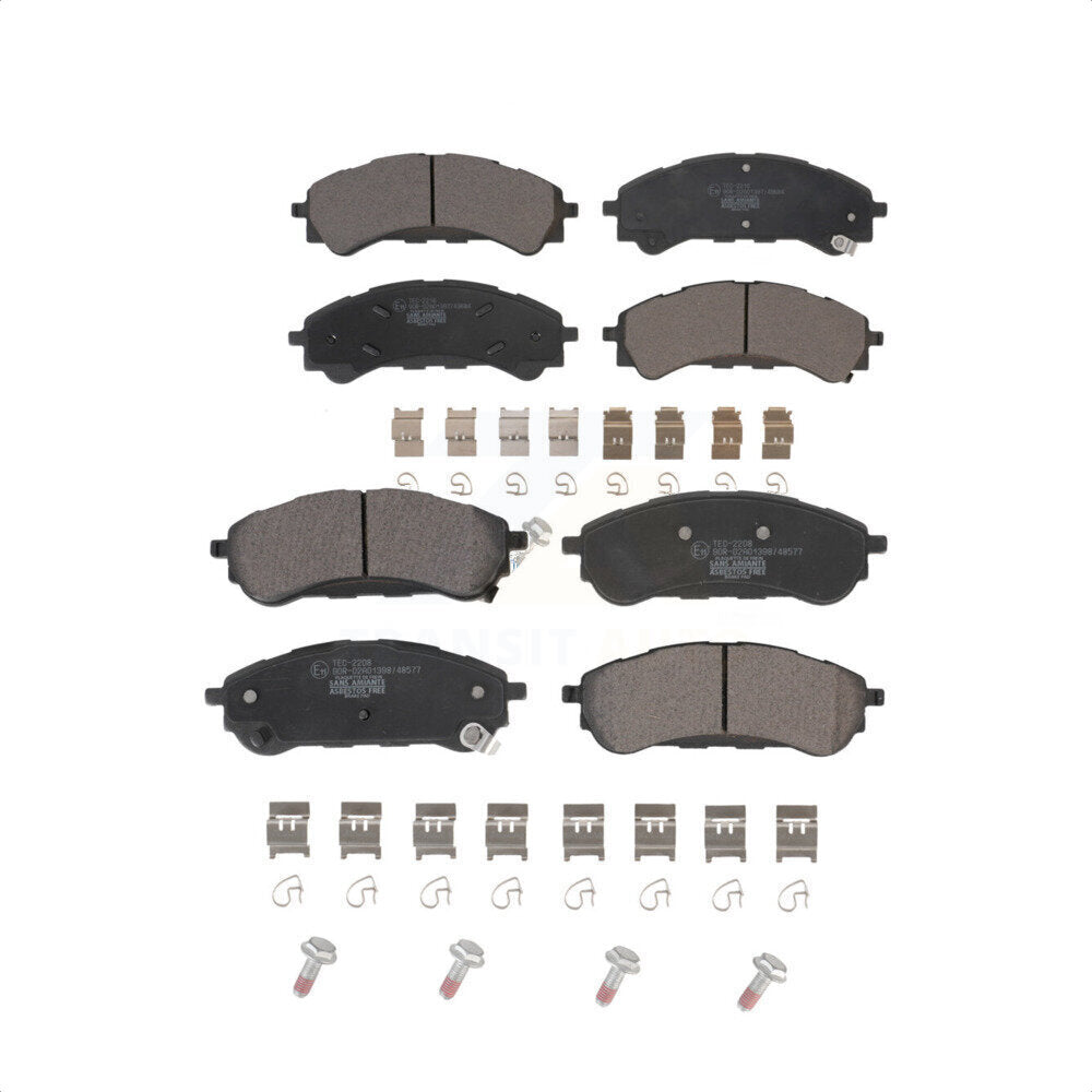 Front Rear Ceramic Brake Pads Kit For 2019-2022 Ford Ranger KTC-100696