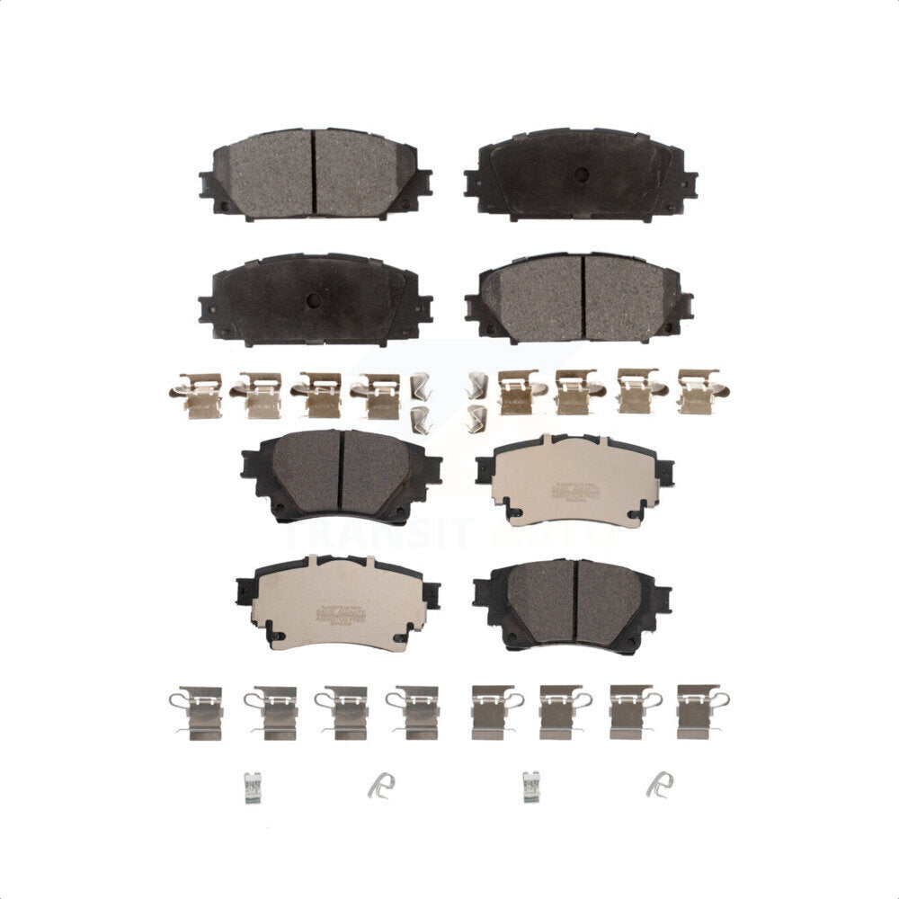 Front Rear Ceramic Brake Pads Kit For 2020-2022 Toyota Corolla FULL HYBRID EV-GAS (FHEV) engine With Electric Parking KTC-100745