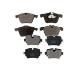 Front Rear Ceramic Brake Pads Kit For 2018 Jaguar XJ RWD with 3.0L KTC-100751