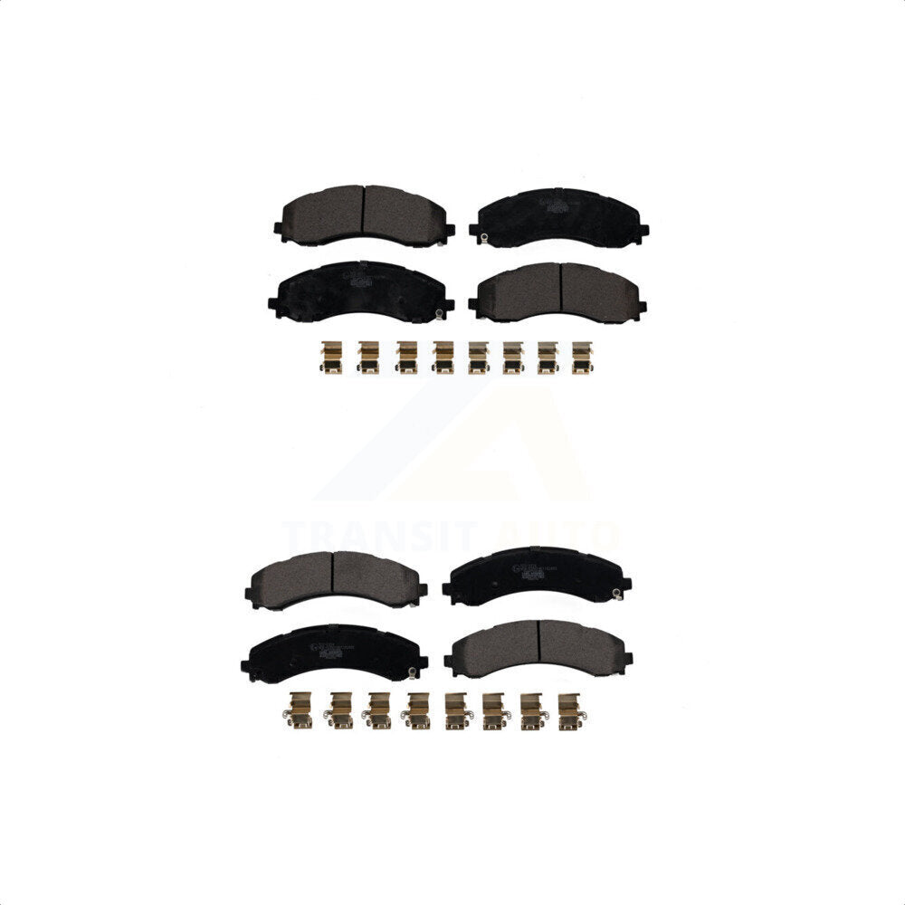 Front Rear Ceramic Brake Pads Kit For 2019-2022 Ram 3500 With Dual Wheels KTC-100752