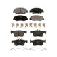Front Rear Ceramic Brake Pads Kit For 2022 Honda Civic LX Sport EX EX-L Touring KTC-100765