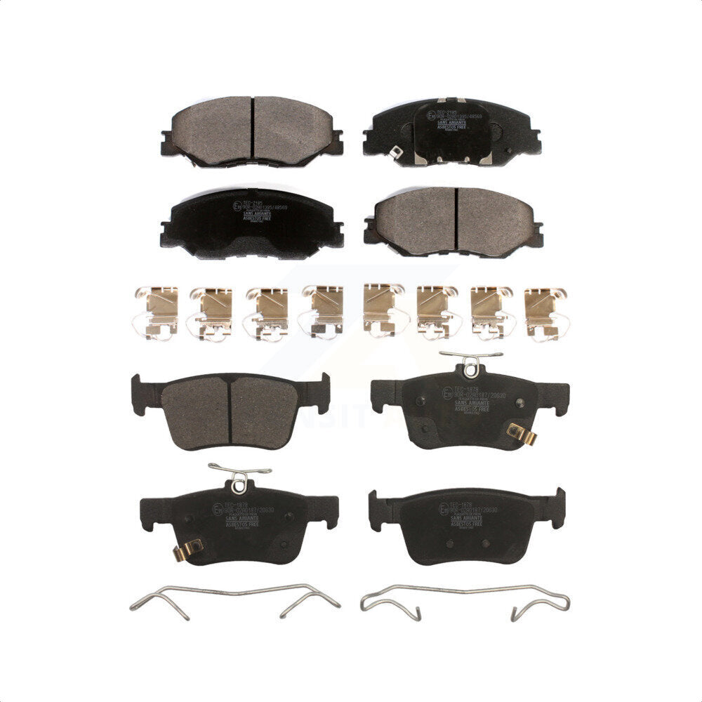 Front Rear Ceramic Brake Pads Kit For 2022 Honda Civic LX Sport EX EX-L Touring KTC-100765
