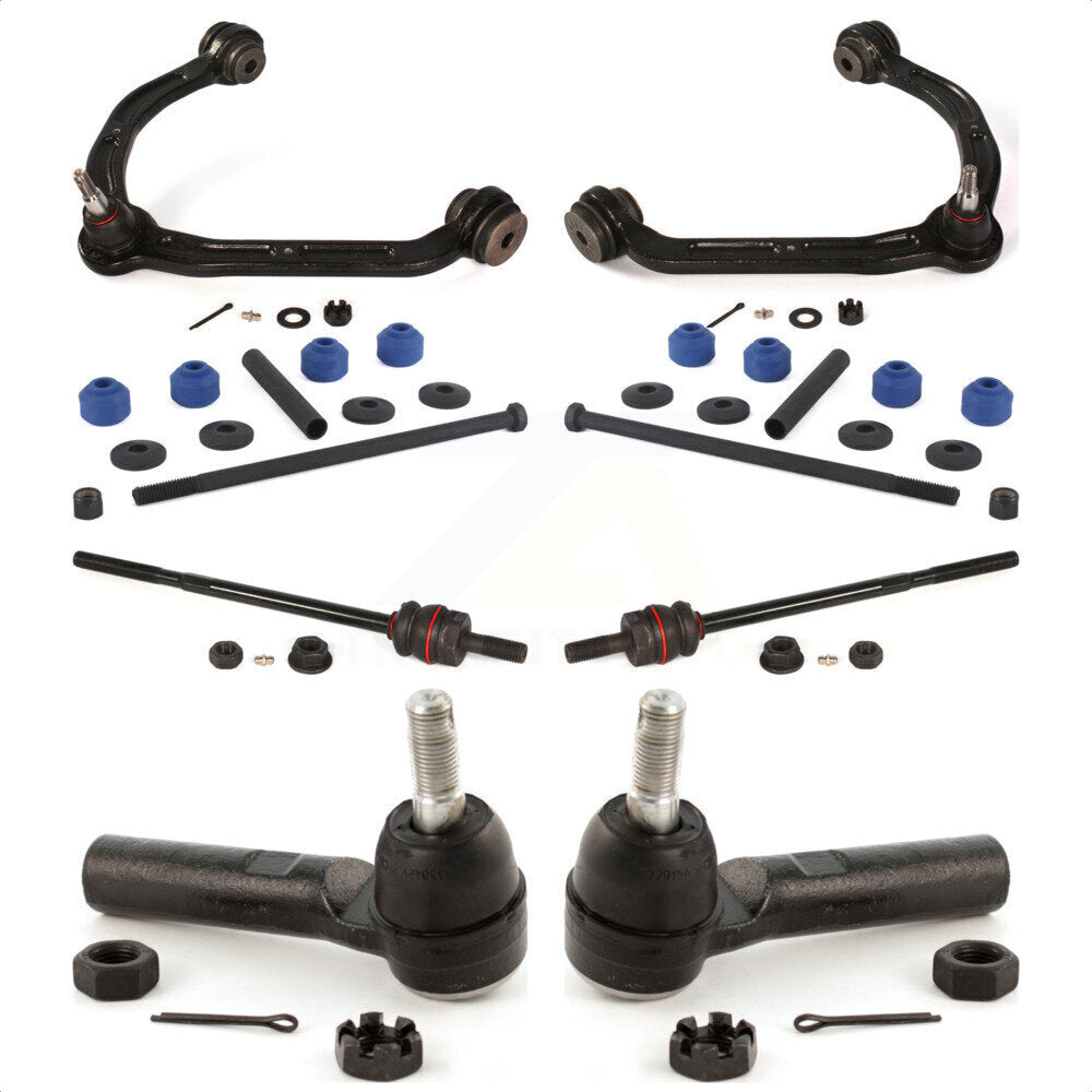 Front Suspension Control Arm And Ball Joint Assembly Steering Tie Rod End Stabilizer Bar Link Kit (8Pc) For Chevrolet Express 3500 2500 GMC Savana 4500 KTR-100340