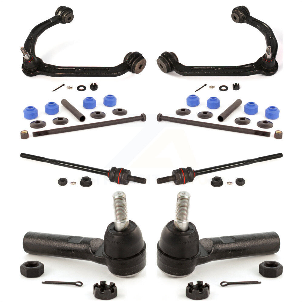 Front Suspension Control Arm And Ball Joint Assembly Steering Tie Rod End Stabilizer Bar Link Kit (8Pc) For Chevrolet Express 3500 2500 GMC Savana 4500 KTR-100342
