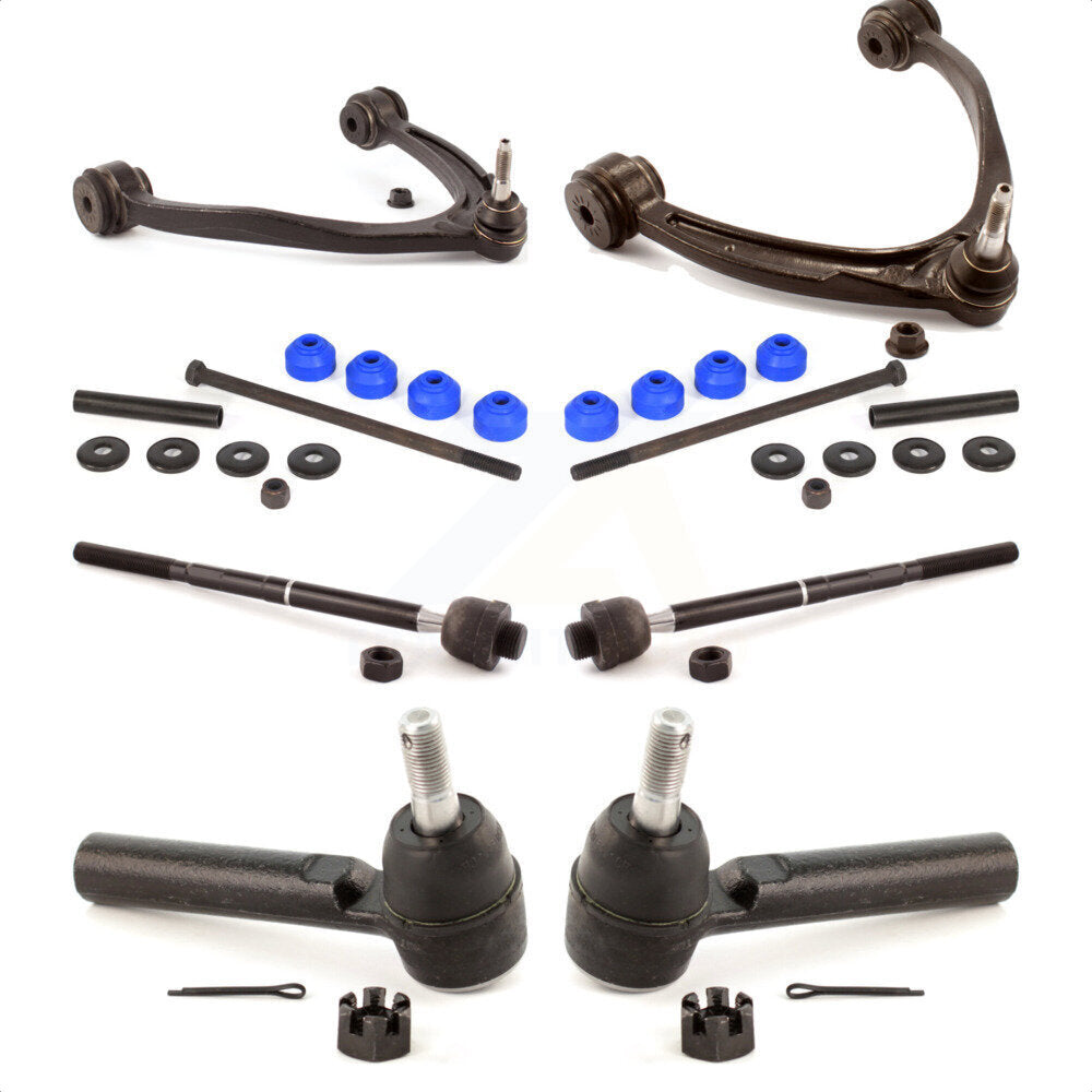 Front Suspension Control Arm And Ball Joint Assembly Steering Tie Rod End Stabilizer Bar Link Kit (8Pc) For Chevrolet Silverado 1500 GMC Sierra Tahoe Suburban Yukon Cadillac XL Avalanche Escalade ESV EXT KTR-100357