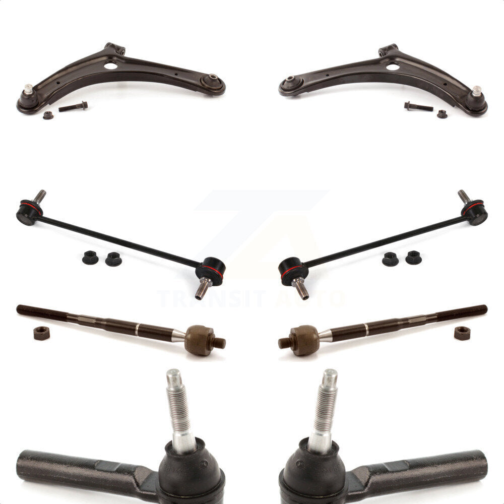 Front Suspension Control Arm And Ball Joint Assembly Steering Tie Rod End Stabilizer Bar Link Kit (8Pc) For 2007-2008 Dodge Caliber KTR-100361