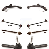 Front Suspension Control Arm And Ball Joint Assembly Steering Tie Rod End Stabilizer Bar Link Kit (8Pc) For 2005-2007 Dodge Grand Caravan Chrysler Town & Country KTR-100363
