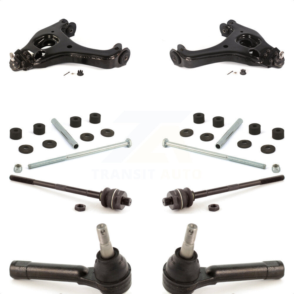 Front Suspension Control Arm And Ball Joint Assembly Steering Tie Rod End Stabilizer Bar Link Kit (8Pc) For Chevrolet Silverado 1500 GMC Sierra Classic KTR-100364
