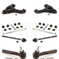 Front Suspension Control Arm And Ball Joint Assembly Steering Tie Rod End Stabilizer Bar Link Kit (8Pc) For Chevrolet Silverado 1500 GMC Sierra Classic KTR-100365
