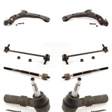 Front Suspension Control Arm And Ball Joint Assembly Steering Tie Rod End Stabilizer Bar Link Kit (8Pc) For Pontiac G5 Pursuit With FE1 11.80" Center To Length KTR-100374