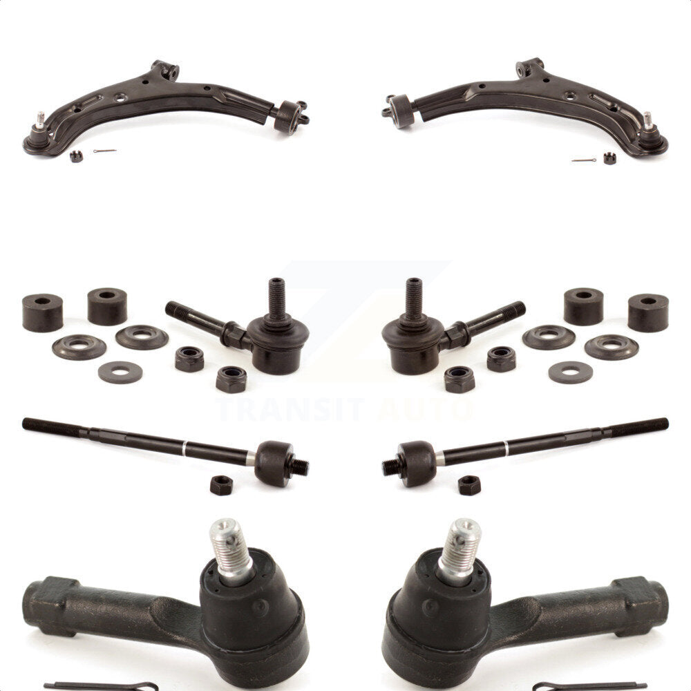 Front Suspension Control Arm And Ball Joint Assembly Steering Tie Rod End Stabilizer Bar Link Kit (8Pc) For Nissan Sentra KTR-100386